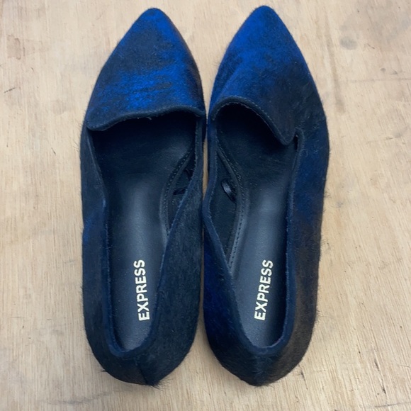 Express calf hair block heel loafers - Picture 6 of 7